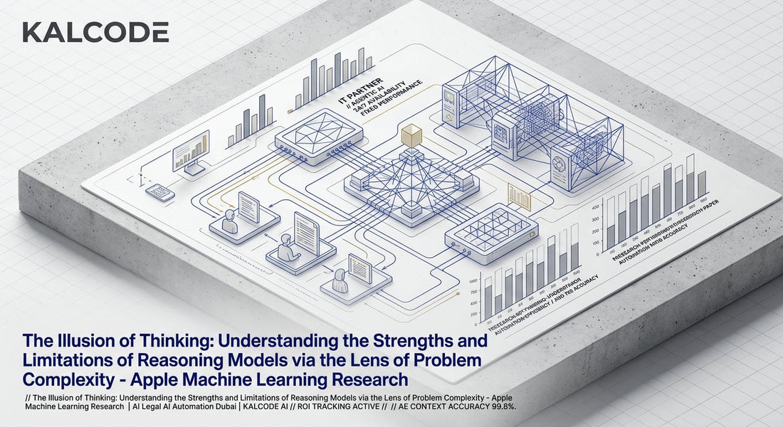 The Illusion of Thinking: Understanding the Strengths and Limitations of Reasoning Models via the Lens of Problem Complexity - Apple Machine Learning Research | AI Legal AI Automation Dubai | KALCODE AI